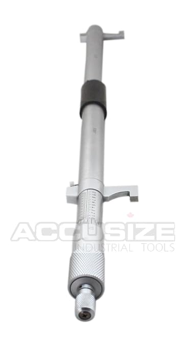 Accusize Industrial Tools 11-12'' by 0.001'' Inside Micrometer in Fitted Case, Satin Chrome Finished, Eg00-3232 | Range: 11-12", Graduation: 0.001", Accuracy: 0.00028", Resolution: 0.0001", Satin Chrome Finish