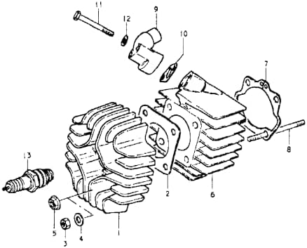 Cylinder Piston Gasket Kit Fits Suzuki KDX50, ALT50, JR50 (1978-2006)