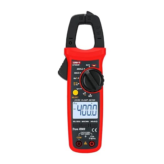UNI-T Uni-Trend Multimeter clamp Meter UT201R/UT202R/UT203R/UT204R/UT202F AC/DC 400/600A Digital Ammeter clamp Meter DC AC for Measuring Ammeter Voltmeter Ohm Tester(UT203R)