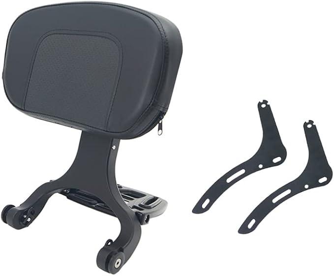 Adjustable Driver/Passenger Seat Backrest Component:Fixed Mounts For Honda Rabel 300 500 (Rabel 300/500 Matt Black)