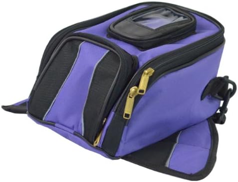 Small Magnetic Motorcycle Tank Bags Black with Cell Phone pocket