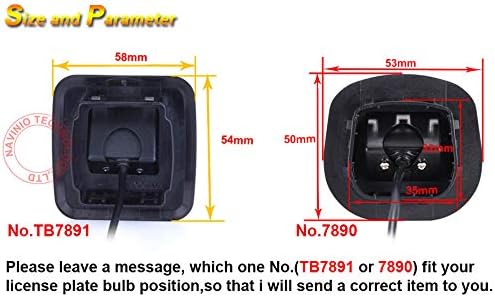 Waterproof Car Rear View Backup License Plate Light Camera 170 Degree Viewing Angle Night Vision for BMW 3/5/7 Series 118 316 318 320 325 328Li 120i 330 335 320i 330i 335i 520 523 530