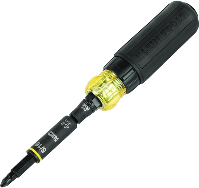 Klein Tools 8-Inch Diagonal Cutting Pliers & 11-in-1 Ratcheting Impact Rated Screwdriver/Nut Driver Bundle