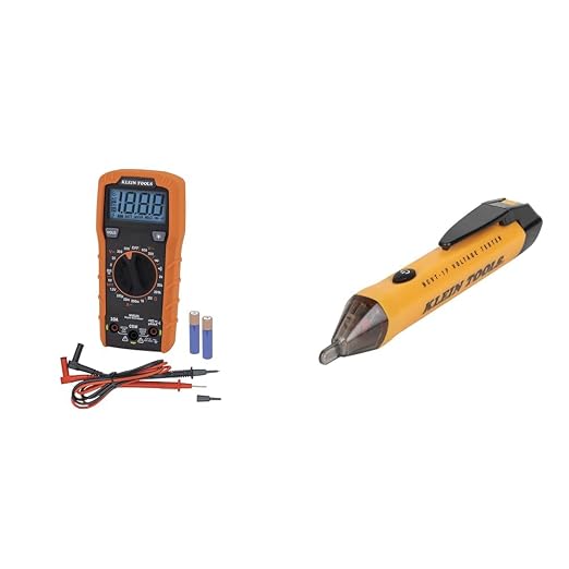 Klein Tools MM325 Multimeter, Digital Manual-Ranging 600V AC/DC Voltage Tester, Tests Batteries & NCVT1P Voltage Tester, Non-Contact Voltage Detector Pen, 50V to 1000V AC