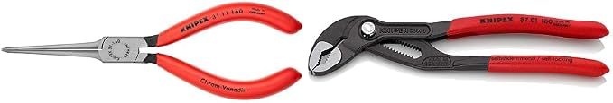 KNIPEX Needle Nose Pliers (3111160) and KNIPEX 7-1/4-Inch Cobra Pliers