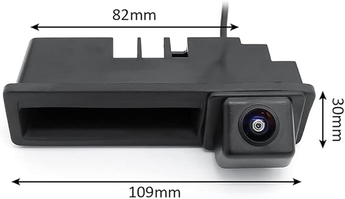 AHD/CVBS Car Rear View Camera's Fisheye Trunk Handle Camera with RCA Cable & Vehicle-Camera for Audi A3 A4 A6L A8L A5 Q7 & Backup Camera (CVBS)