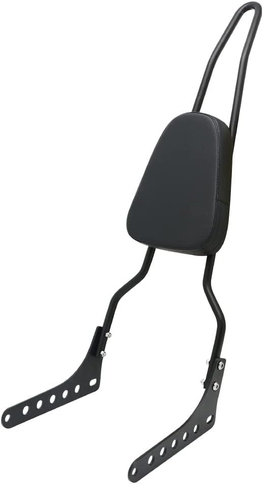 Black Motorcycle Passenger Backrest Sissy Bar for 2018-2023 Harley Davidson Softail Heritage Classic FLHC 114 FLHCS Slim FLSL Street Bob FXBB Deluxe FLDE 107 Rest Pad