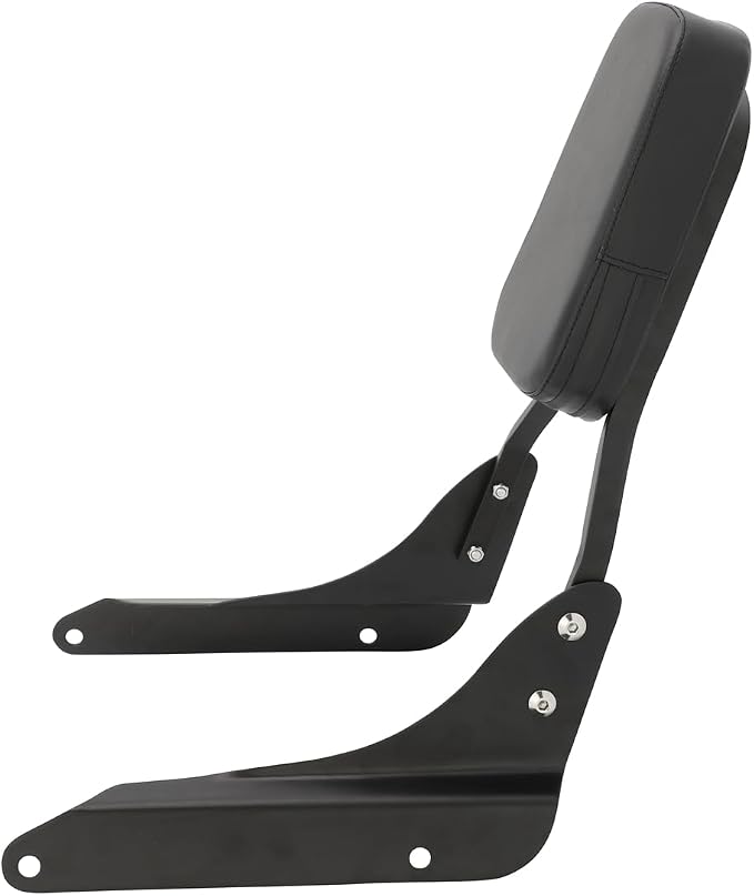 Passenger Sissy Bar Rear Backrest Pad for Honda Shadow VLX 600 VT600C VT600CD Deluxe 1998-2008, Black