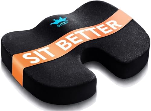 QUTOOL Seat Cushion & Soft Lumbar Roll for Office Chair