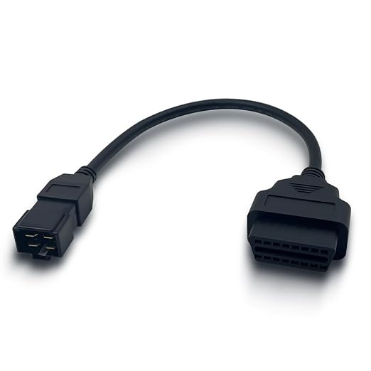 OBD2 Adapter Cable for HITACHI 24V Diesel Vehicles 4 Pin OBD2 16Pin to OBD1 4Pin OBDII Car Diagnostic Connector Compatible with OBD II Diagnostic Scanner
