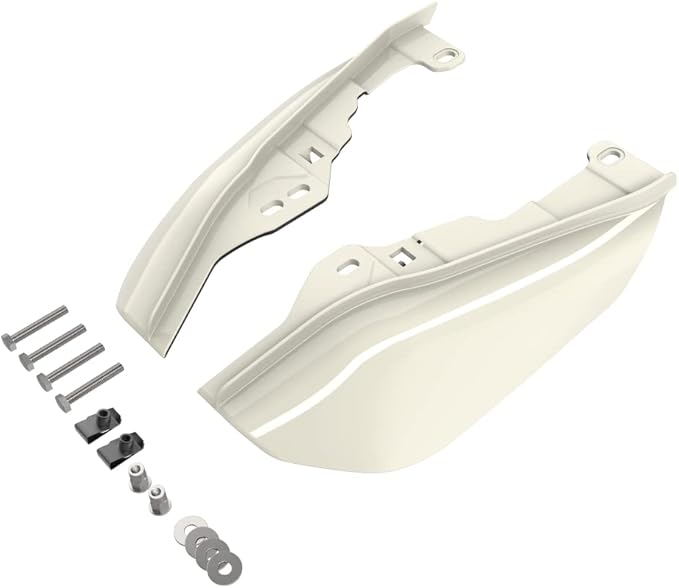 Advanblack 2024 RG Mid Frame Air Deflectors Compatible for Harley Touring Street Glide, Road King, Electra Glide, 2009-2025(Birch White)