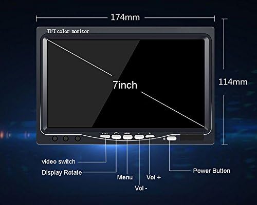 1280 * 720 Pixel Super HD Brake Light Backup Camera with 7 Inch LCD Monitor, Night Vision Reversing Camera Replacement for Ford Transit Connect 2 II/XL Cargo Titanium Passenger Wagon 2014-2022