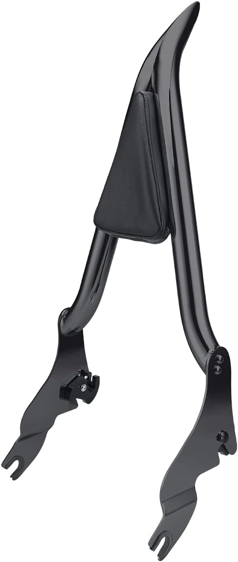 Motorcycle Sissy Bar Backrest for Harley Touring 2009-2025 Black | Split sissy bar backrest for Touring Street Glide Road King Road Glide 2009-2025, split detachable design, 28-inch height