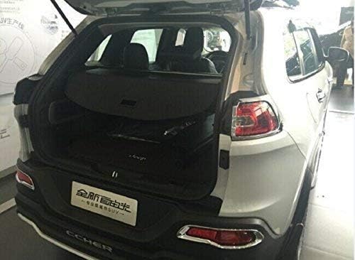 Cargo Security Rear Trunk Cover Retractable Compatible with 2014-2018 Jeep Cherokee Cargo Cover Black by Kaungka（ NOT FIT for 2019 2020 Jeep Cherokee）