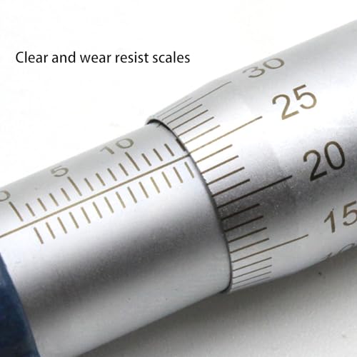 Yosoo Health Gear 75 to 100mm Micrometer, Outside Micrometer Set for Length Diameter Measurement, Stainless Steel Micrometer with Tungsten Carbide Faces for Machinist