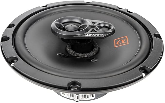 Alphasonik 1 Pair of NS653 Neuron Series 6.5" (300 Watts Max for The Pair) 150 Watts Max Per Speaker 3-Way Full-Range Car Audio Speaker with PEI Dome Tweeter Polypropylene Cone Grilles Included