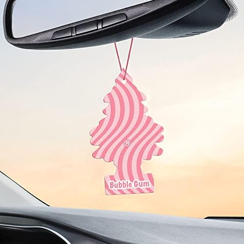 LITTLE TREES Car Air Freshener | Hanging Tree Provides Long Lasting Scent for Auto and Home | 24 Air Fresheners |Bubble Gum
