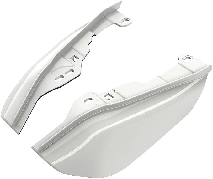 Advanblack 2024 RG Mid Frame Air Deflectors Compatible for Harley Touring Street Glide, Road King, Electra Glide, 2009-2025(Stone Washed White Pearl)