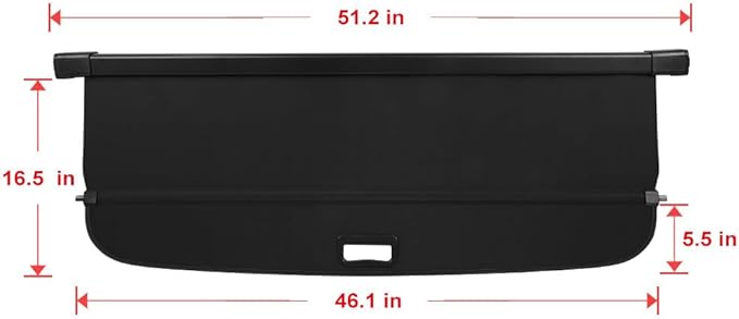 SCITOO Cargo Cover 2020-2024 Fit for Lincoln Aviator 3.0L Upgraded Retractable Rear Trunk Cover with Aluminum PVC&Plastic