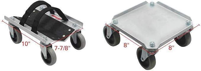 Extreme Max 5800.0225 V-Slides Snowmobile Dolly System - Aluminum, Silver