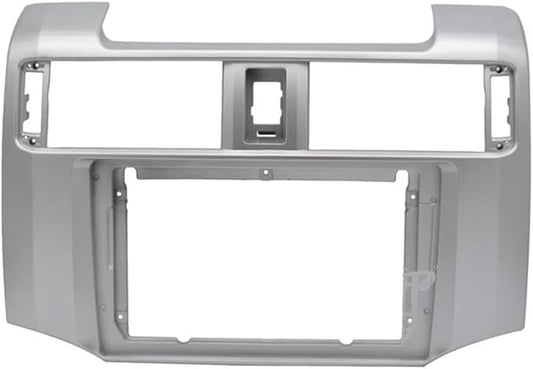 Fits for Toyota 4 Runner 2010-2019 Silver Car Radio Stereo Fascia Frame Double DIN 9 inch Dash Installation Mounting Kit