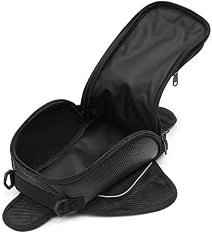 MASO Motorcycle Waterproof Tank Bag Oxford Magnetic Saddlebag Black Universal Motorbike Bags Travel Tool Tail Luggage with USB Charger LED Voltage Display