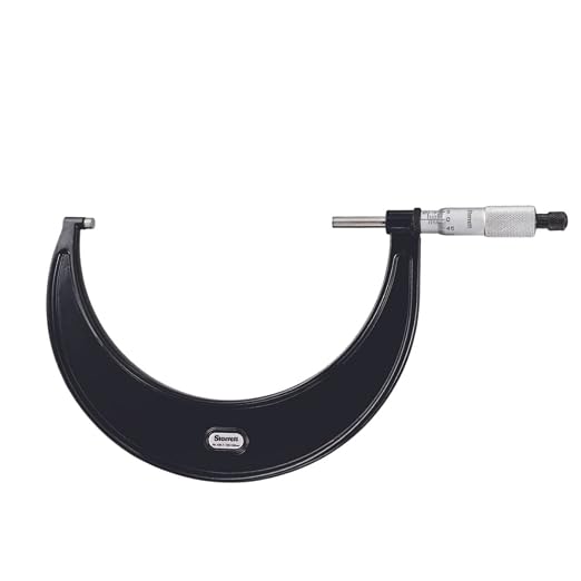 Starrett Outside Micrometer with One-Piece Spindle, Satin Chrome Finish and Advanced Sleeve Design - Quick and Easy Adjustment, 125-150mm Range, .01mm Graduation - 436.1MXRL-150