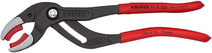KNIPEX Pipe Gripping Pliers (8111250) and Jaw Protectors for Pliers Wrench (8609250V01)