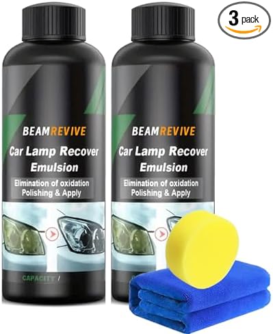 Headlight Cleaner, Head Light Restoration Spray, Headlight Cleaner and Restorer Kit (2Pcs)