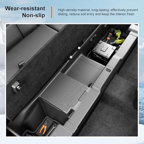 powoq 2nd Under Seat Storage Mat Compatible with 2022-2025 Ford Maverick Rear Bumper Step Pad Hybrid UnderSeat Organizer Mat Replacement for 2022-2025 Ford Maverick Accessories