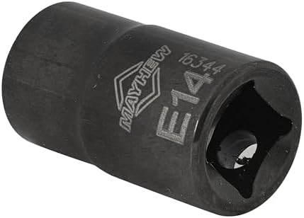 Mayhew Tools 16026 Inverted Torx Socket Bit Set, 6-Piece, Black Oxide Finish, polished chrome