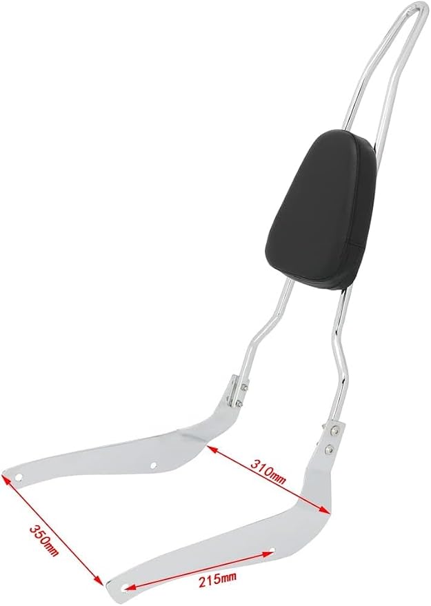 Sissy Bar for Suzuki Volusia VL400 VL800 2001-2011, Boulevard C50 M50 2005-2011, Motorcycle Backrest Pad with Luggage Rack Black