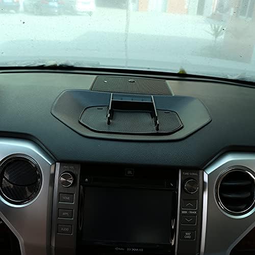 Fit for Toyota Tundra 2007-2021 Car Dash Center Console Table Storage Tray,Instrument Organizer ABS Black Materials Anti-Slip Backing Accessories (Without Mobile Phone Holder)