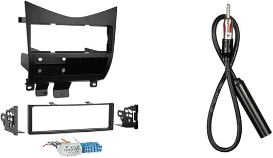 Metra 99-7862 Lower Dash Single DIN Installation Kit for 2003-2007 Honda Accord with Wire Harness & Metra 44-EC12 12-Inches Antenna Extension Cable