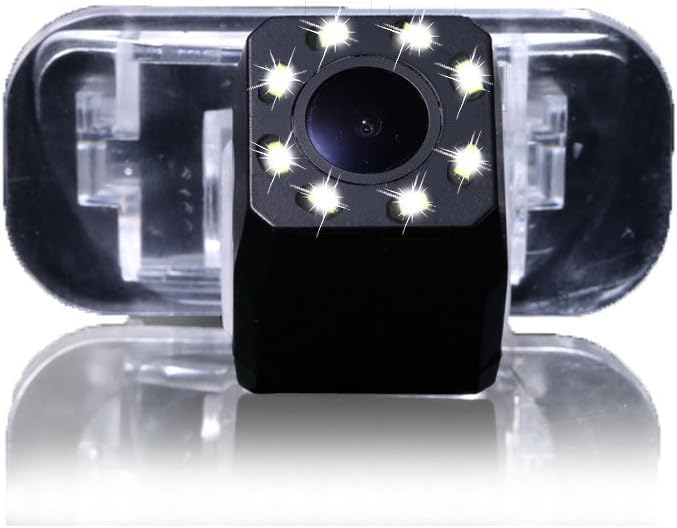 with 8 LEDs Night Vision Waterproof Car Rear View Backup License Plate Light Camera 170 Degree Viewing Angle, Replacement for Mercedes B200 A /W169 B Klasse Class T245 CAR