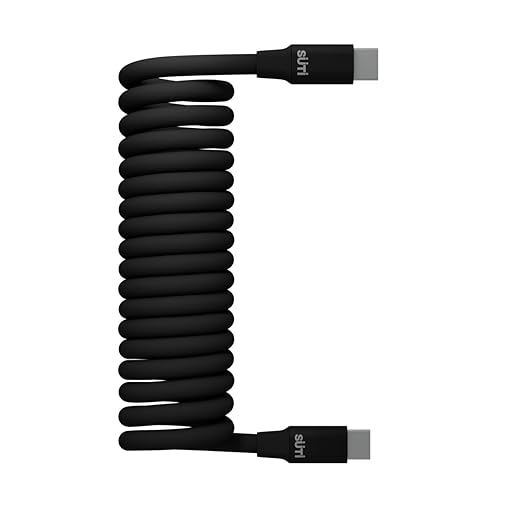 Suti CurlyCable – Coiled USB-C Charging Cord for iPhone 15/16/17, iPad & USB-C Devices – Tangle-Free Stretch Cable for Car, Travel & Desk – Durable, Compact & Flexible Charger