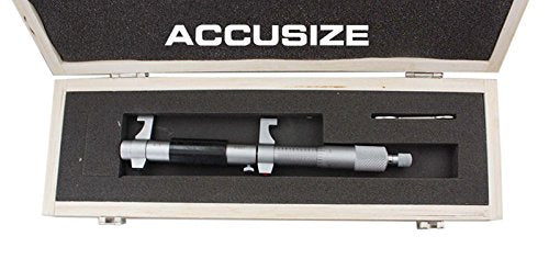 Accusize Industrial Tools 4-5'' by 0.001'' Inside Micrometer in Fitted Case, Satin Chrome Finished, Eg00-3225 | Range: 4-5", Graduation: 0.001", Accuracy: 0.00028", Resolution: 0.0001", Satin Chrome Finish
