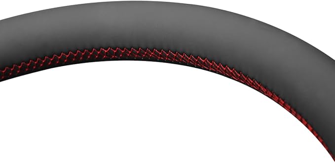 MEWANT DIY Black Artificial Leather Steering Wheel Cover for Chevy Silverado 1500/2500/3500 Suburban Tahoe Blazer