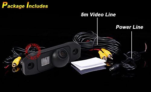 Vehicle License Plate Reverse Backup Camera Parking Camera Replacement for Volvo S80 SI40 XC60 S40 C70 S80L S40L S80 S60L S40L XC90 S80L S40L V40 V50(No.V7898=2 Screw Holes)