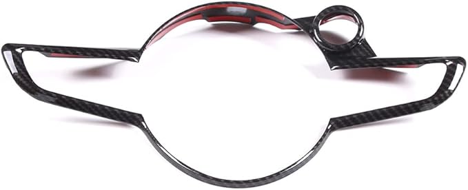 TOYCIDFG Car Steering Wheel Frame Trim Cover Compatible with Alfa Romeo Giulia/Stelvio Interior Accessories ABS Inner Decoration (Carbon Fiber Pattern)