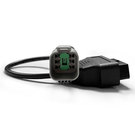 OBD2 Adapter Cable for Yanmar Diesel Vehicles 6 Pin OBD2 16Pin OBDII Car Diagnostic Connector Compatible with OBD II Diagnostic Scanner