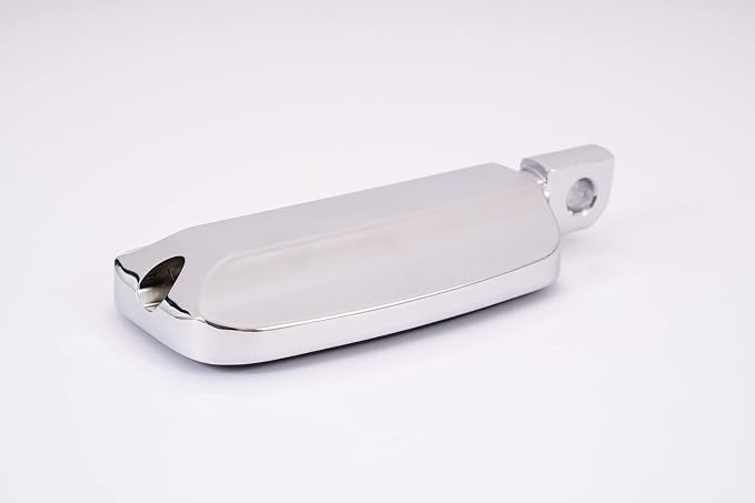Kinglemc Front Rider Rear Passenger Position Floorboards Footboard Footpeg for Harley Dyna Touring Softail Sportster 883 1200 (Eagle 7.2 * 2.5", Silver)