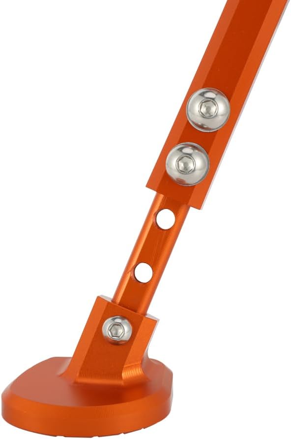 Motorcycle Kickstand Adjustable Foot Side Kick Stand for 150 200 250 300 350 400 450 500 505 530 EXC XC XCW XCF XCFW EXCF EXCR XCRW 2017-2023 Supermoto Enduro Motocross Orange