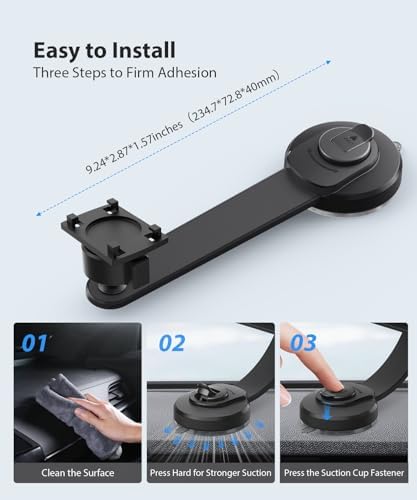 AUTO-VOX 5" Solar Wireless Backup Camera with Suction Cup Mount: Compact 1080P Monitor, Adjustable Windshield Mount, Solar Assisted Charging, IP69K for Car Truck SUV Trailer RV