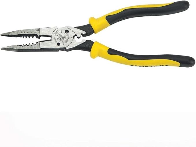 Klein Tools Needle Nose Pliers J207-8CR and Diagonal Cutters J2000-48 Pliers Bundle, 8-Inch
