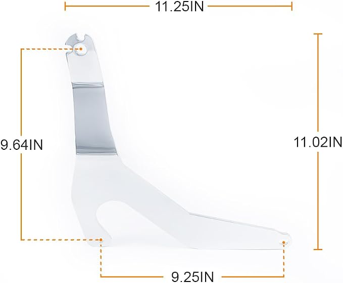 Adjustable Driver/Passenger Seat Backrest Component:Fixed Mounts For BWM R18B (Chrome)