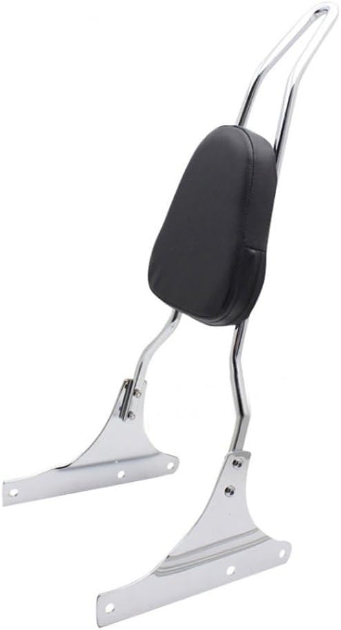 Lo.gas Motorcycle Rear Seat BackRest Sissy Bar Back Rest for Harley-Davidson Dyna Fxd Fxdb Fxdc Fxdl Streetbob Wide Glide Low rider (Silver)