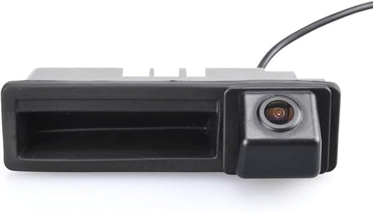 Trunk Handle Vehicle Camera Integrated into Case Handle Rear View Parking Camera Reverse Camera with Switch Replacement for A6L/Q7/A3 8P 8V /A4 B6 B7/A6L/8E/S5(01678=110 * 32 mm)