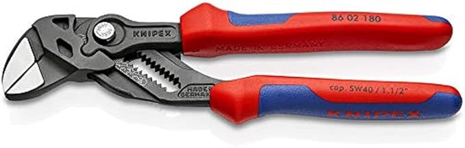KNIPEX Tools - Pliers Wrench, Black Finish, Multi-Component (8602180) & Cobra Water Pump Pliers