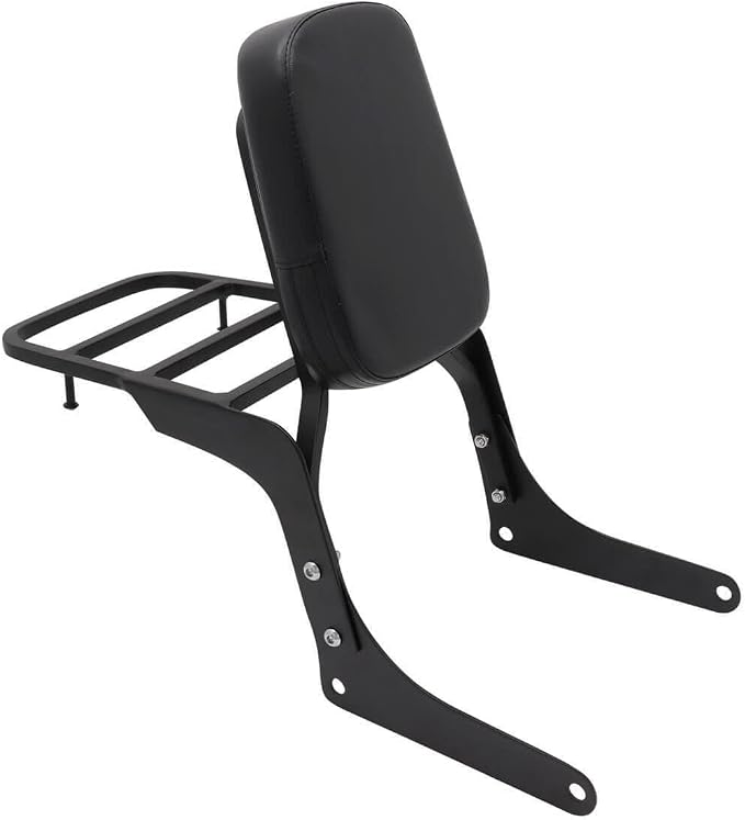 Passenger Sissy Bar with Luggage Rack Backrest for Honda Rebel 250 CMX250 CA250 All Year, Black